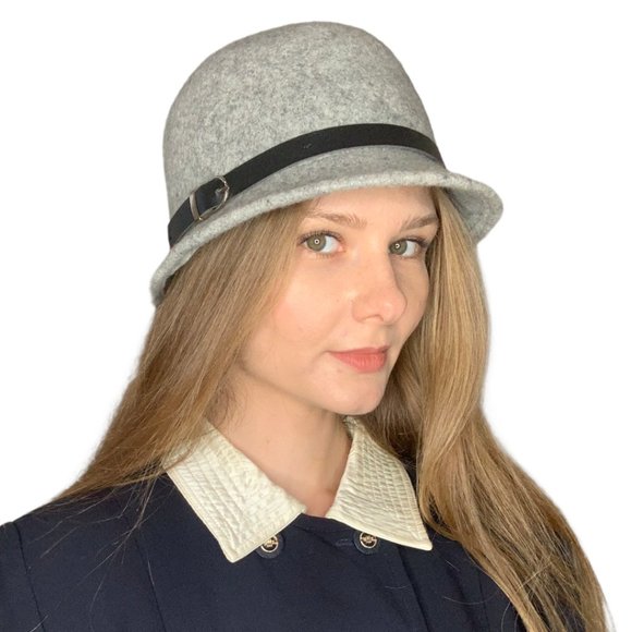 Perfect Bucket / Cloche Hat with in gray. New! - Picture 6 of 6